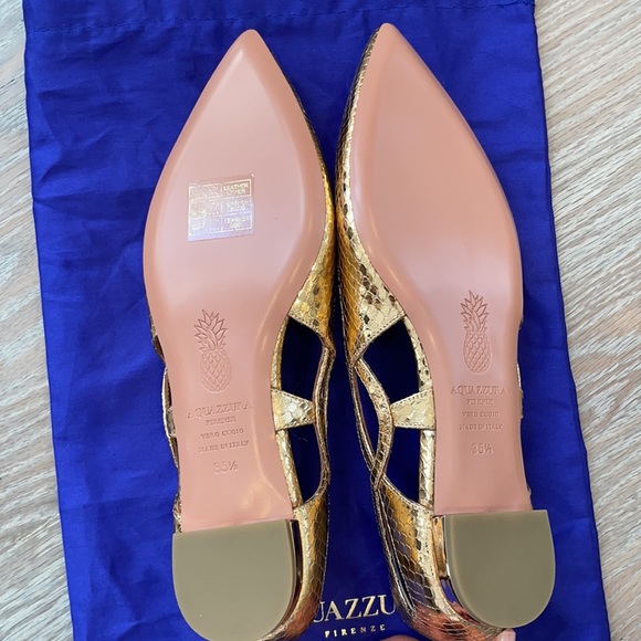 New Forever Snake Embossed Pointed Toe Flat 35.5 (runs large) - Picture 5 of 10